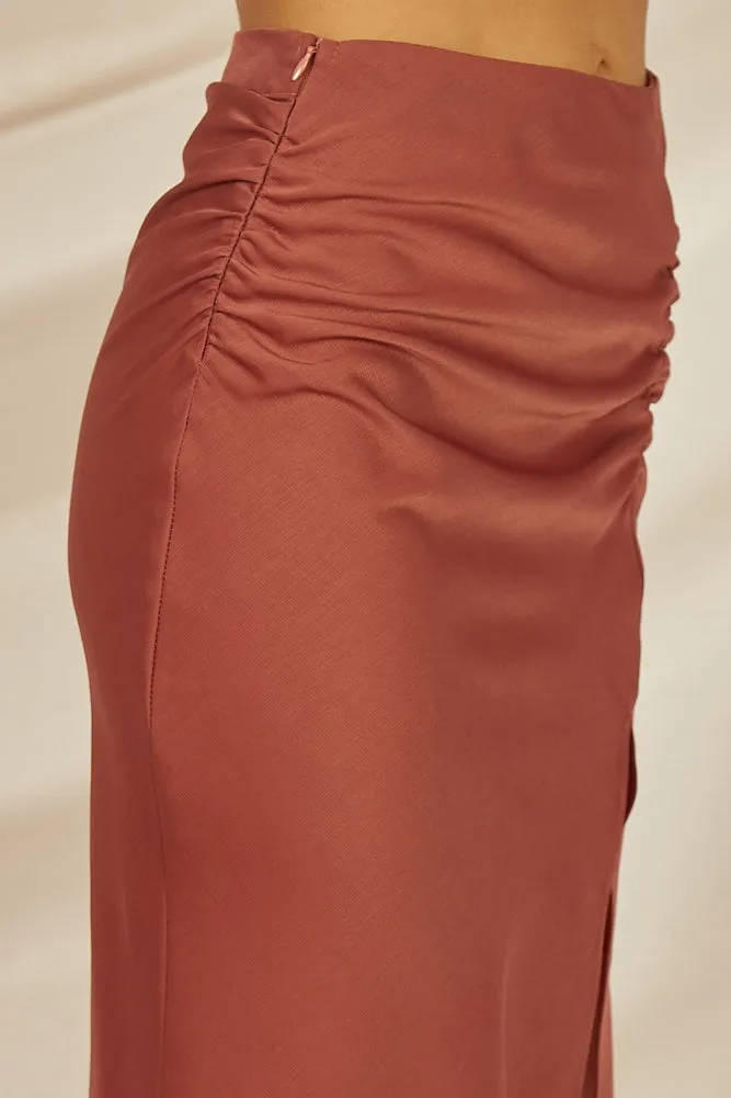 Allesandro Midi Skirt Wine