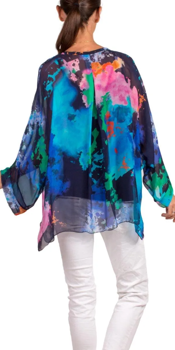 Angelo Ink Silk Blouse