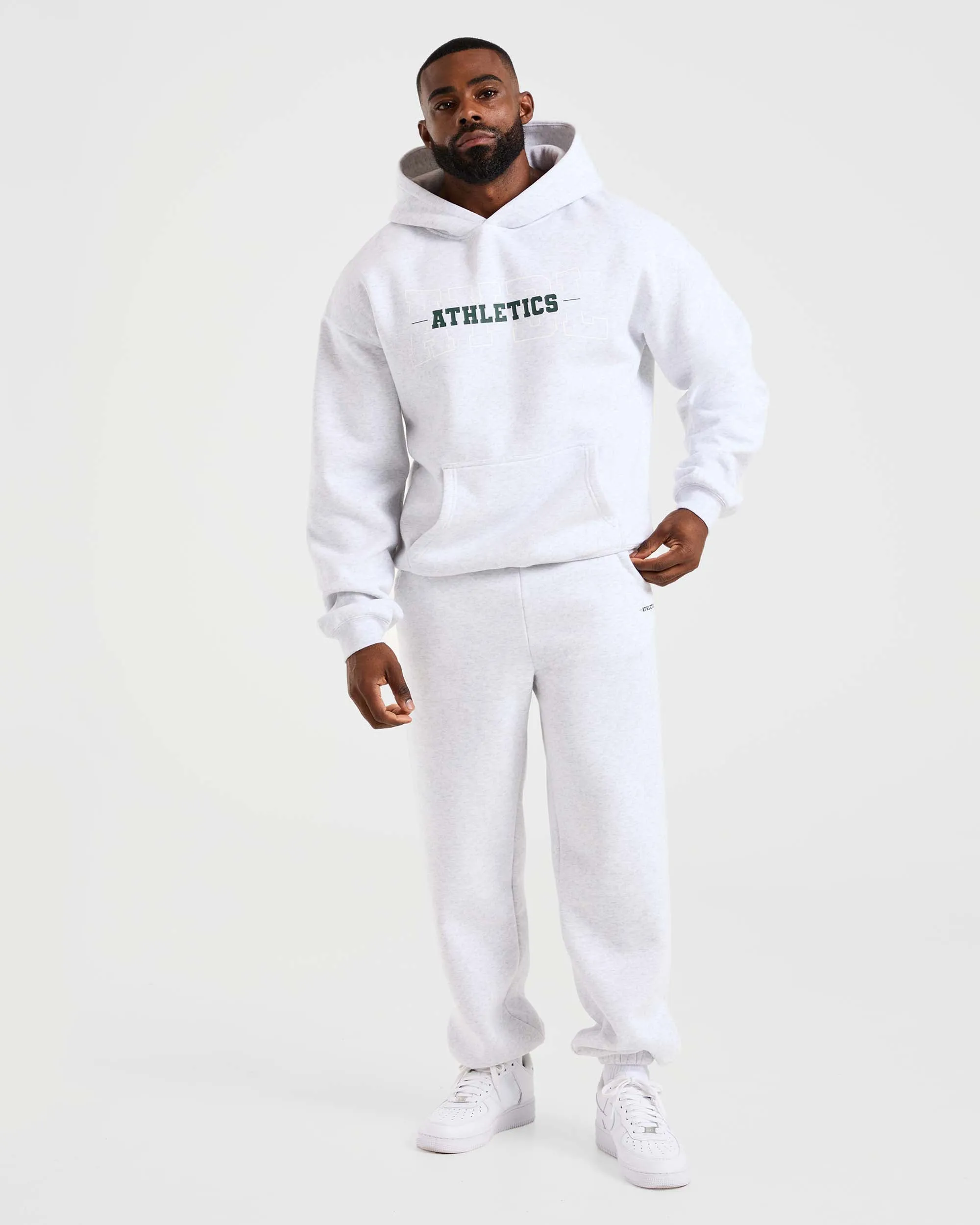 Athletics Oversized Joggers - Grey Marl