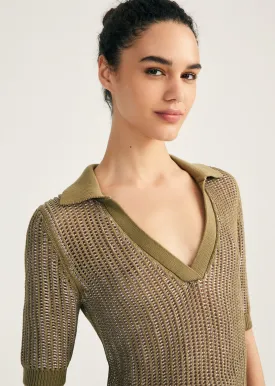 Axelle Polo Sweater - Oregano-Hyacinth