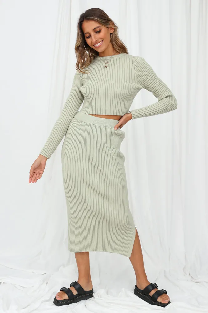 Barbuda Midi Skirt Sage