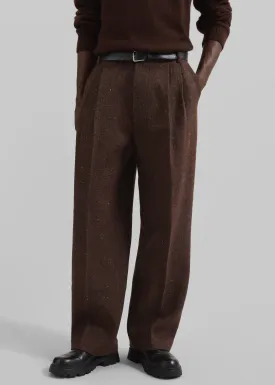 Beo Wool Suit Pants - Brown