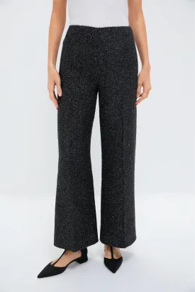 Black Daffy Disco Tweed Trousers