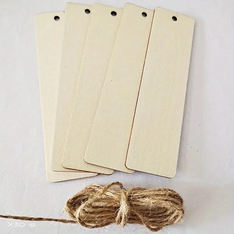 Blank Wooden Bookmarks DIY Craft Idea