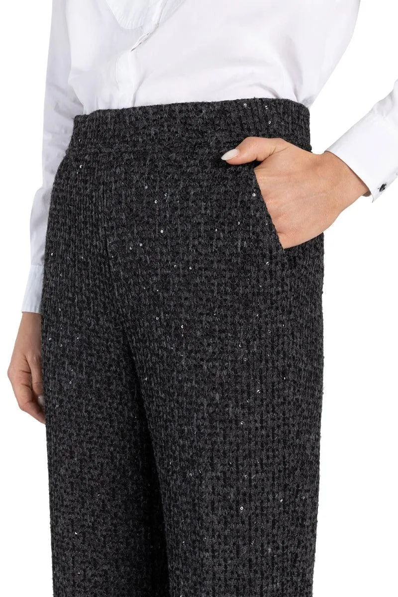 Cambio Ava Sequin Wide Leg Tweed Pant