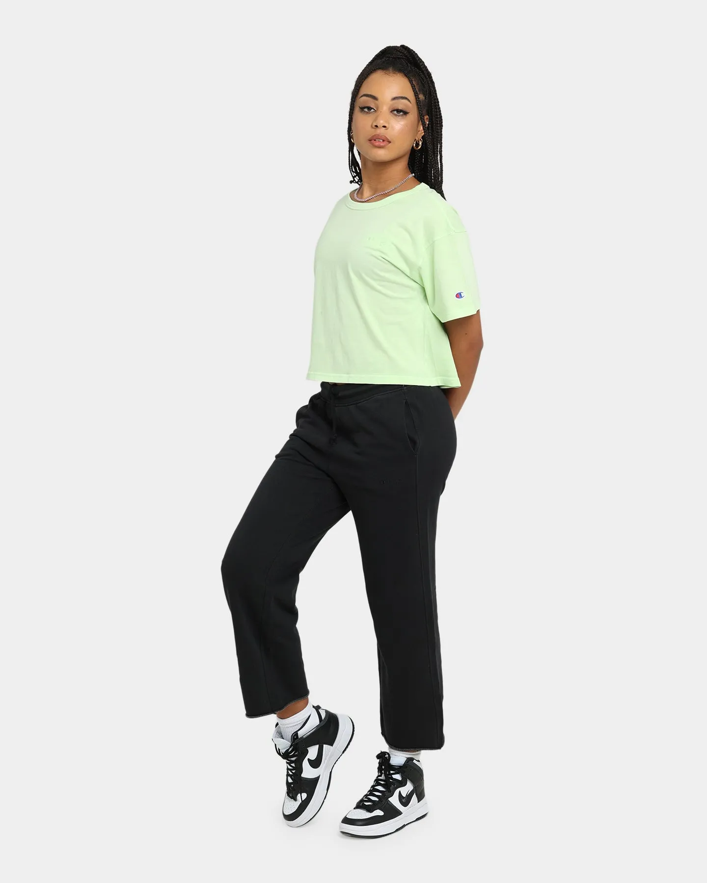 Champion Women's Vintage Dye Cropped Joggers Black