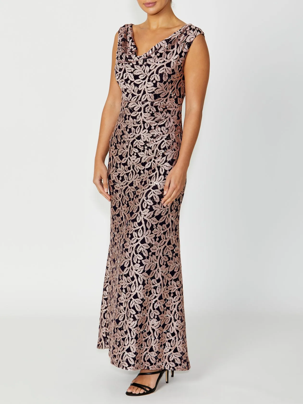 Elisa Musk Cowl Neck Gown