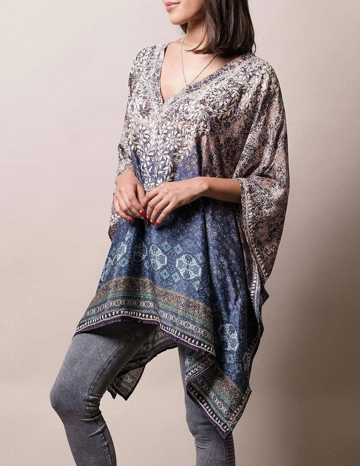 Fair Trade Flowy Tunic - Blue