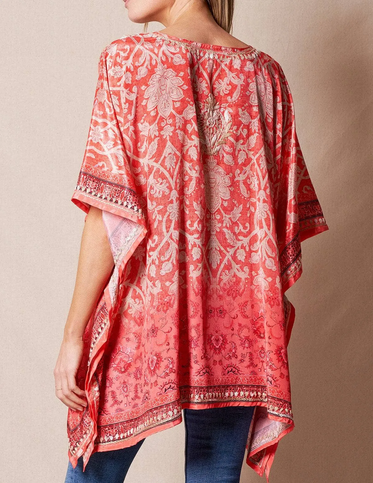 Fair Trade Flowy Tunic - Hibiscus