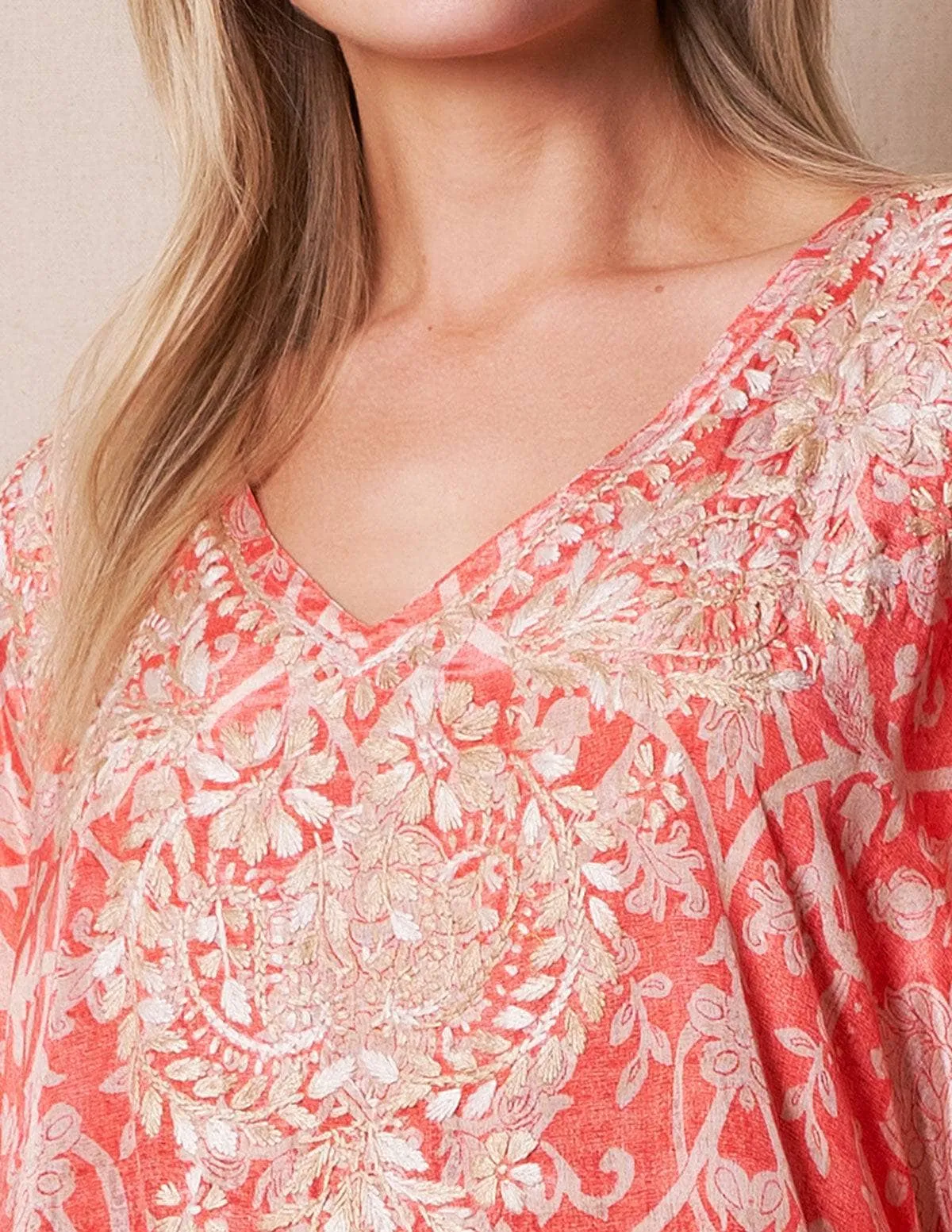 Fair Trade Flowy Tunic - Hibiscus