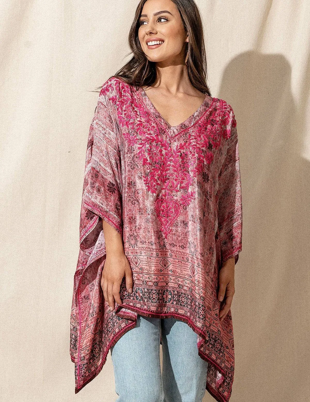 Fair Trade Flowy Tunic - Rose