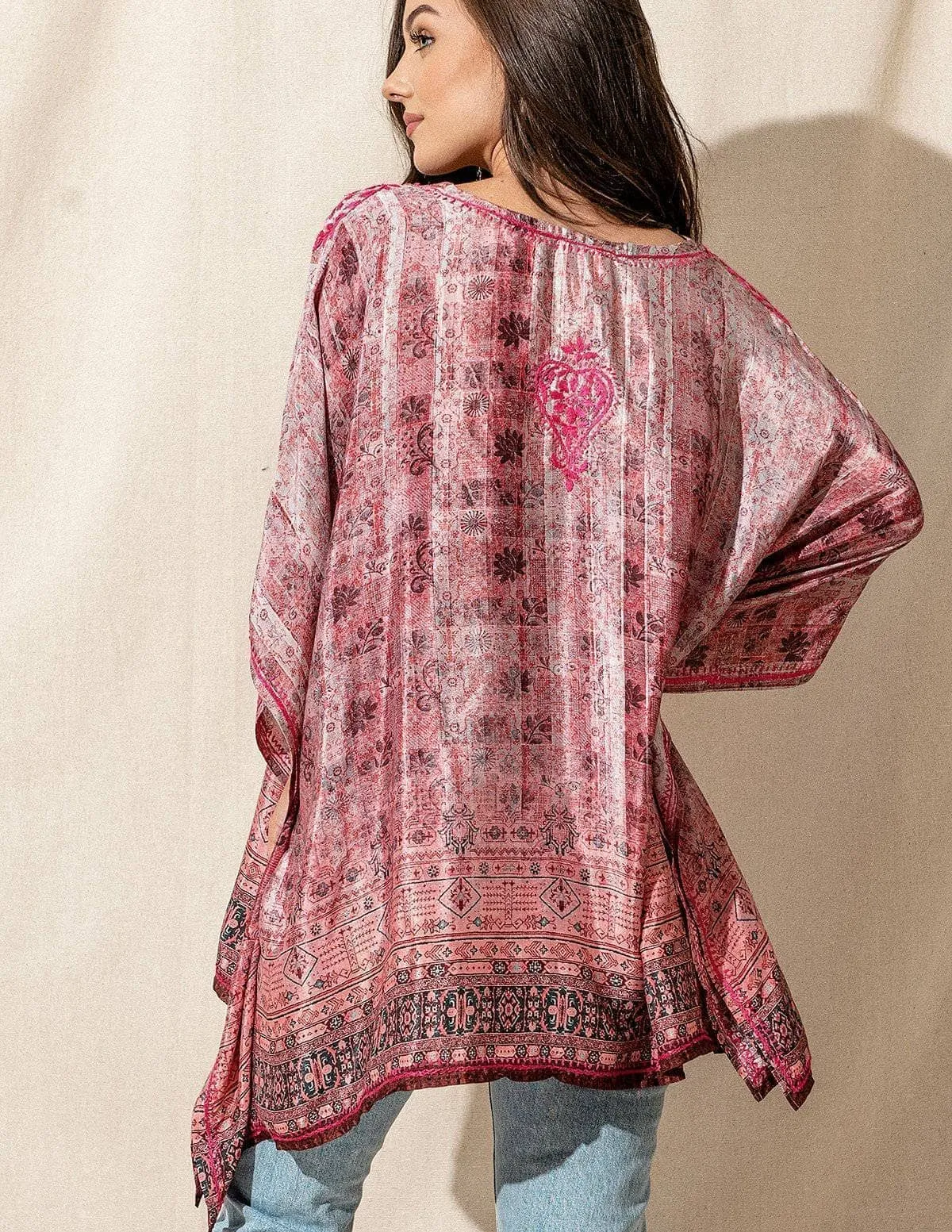 Fair Trade Flowy Tunic - Rose