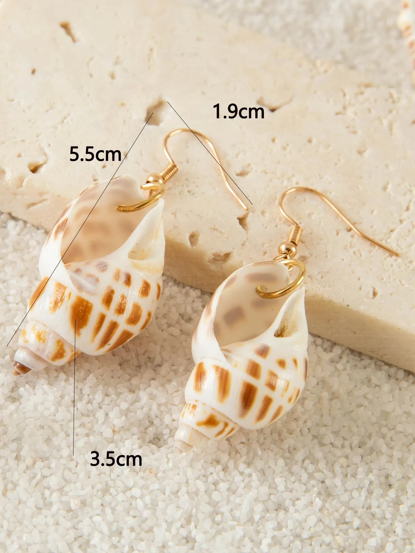 Five Pairs Sea Shell Earrings Summer Vibes