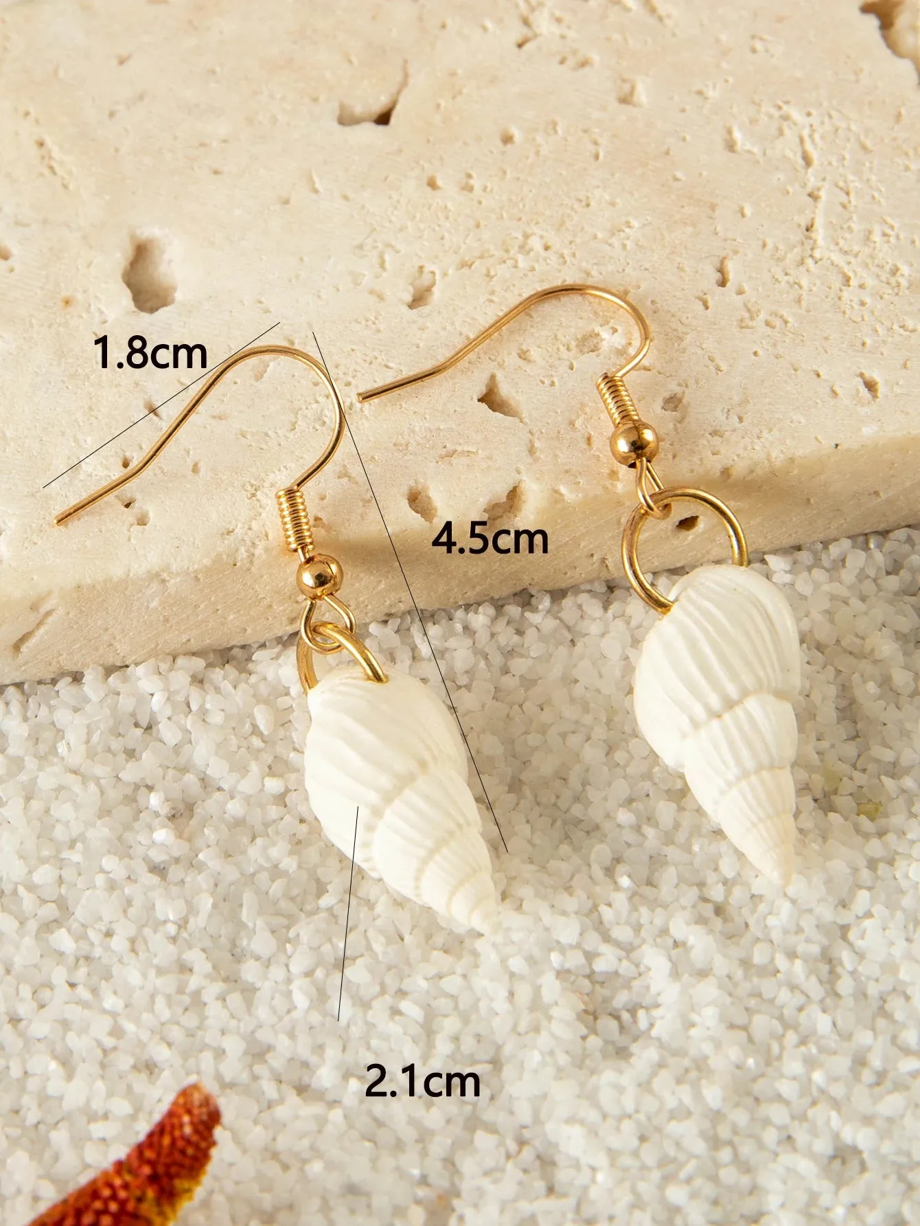 Five Pairs Sea Shell Earrings Summer Vibes