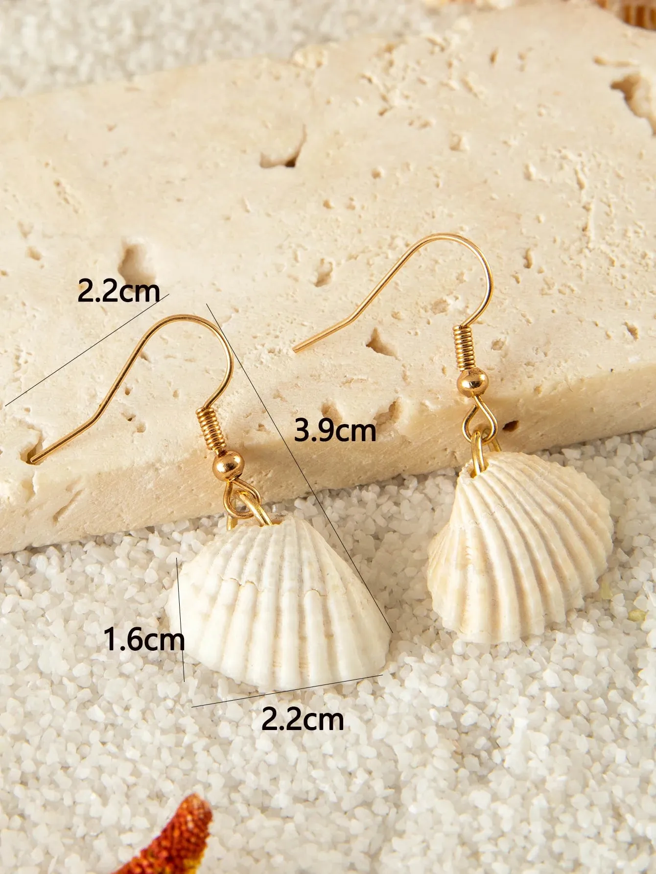 Five Pairs Sea Shell Earrings Summer Vibes