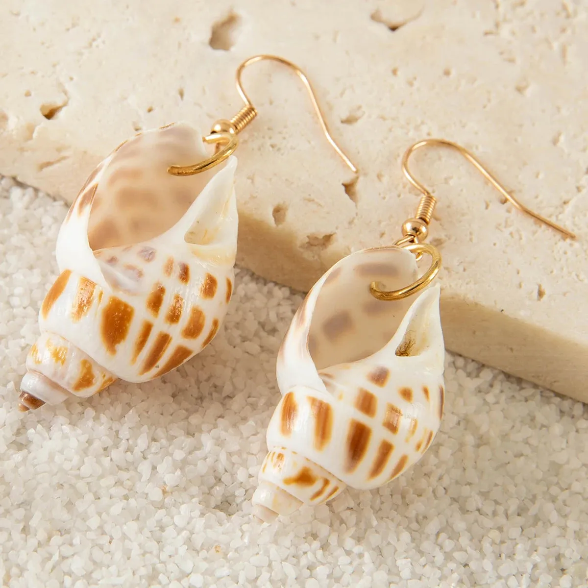 Five Pairs Sea Shell Earrings Summer Vibes