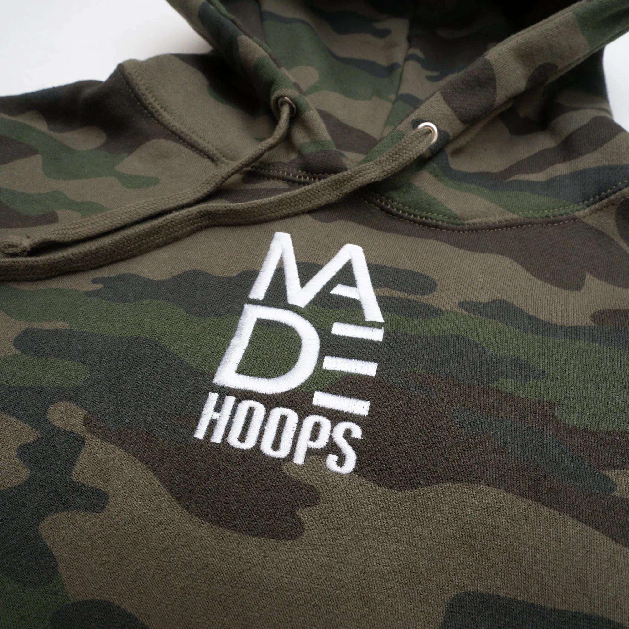 Green Camo Embroidered Logo Hoodie