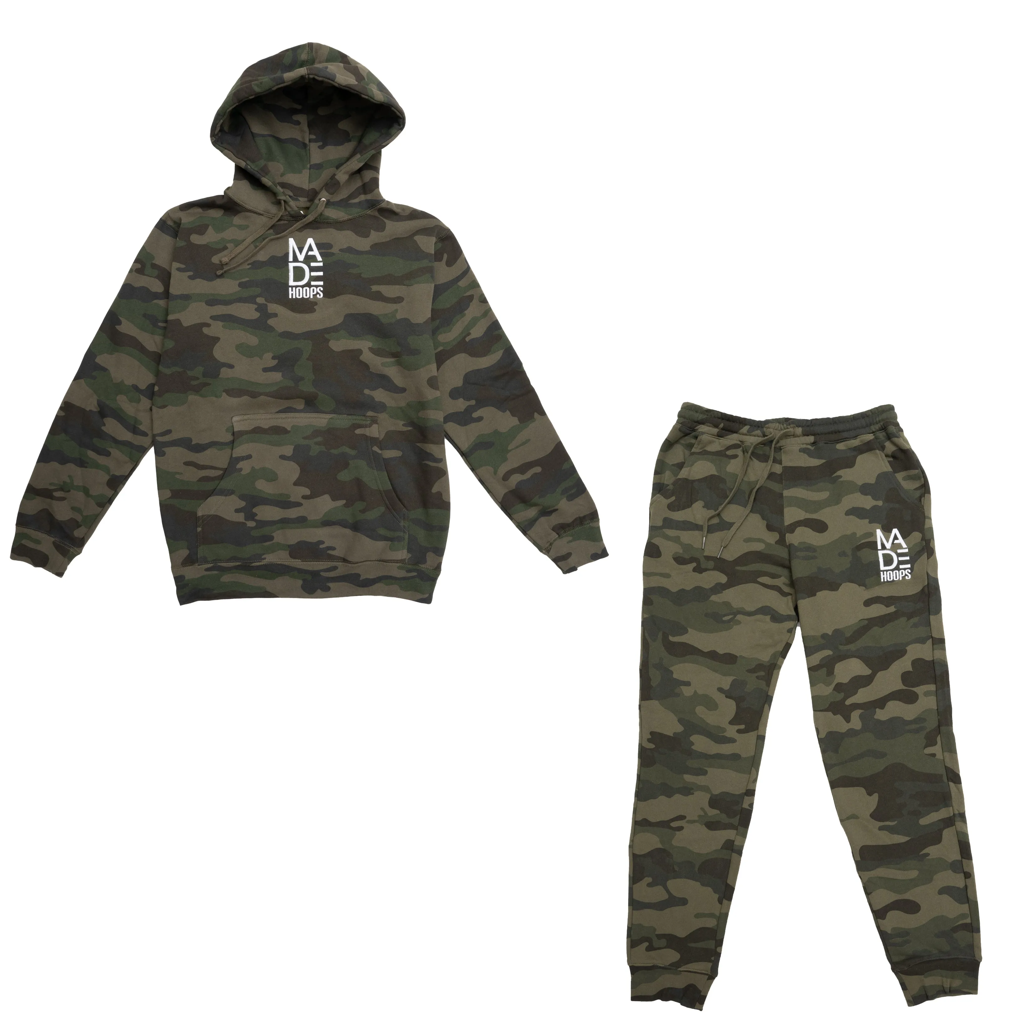 Green Camo Embroidered Logo Hoodie