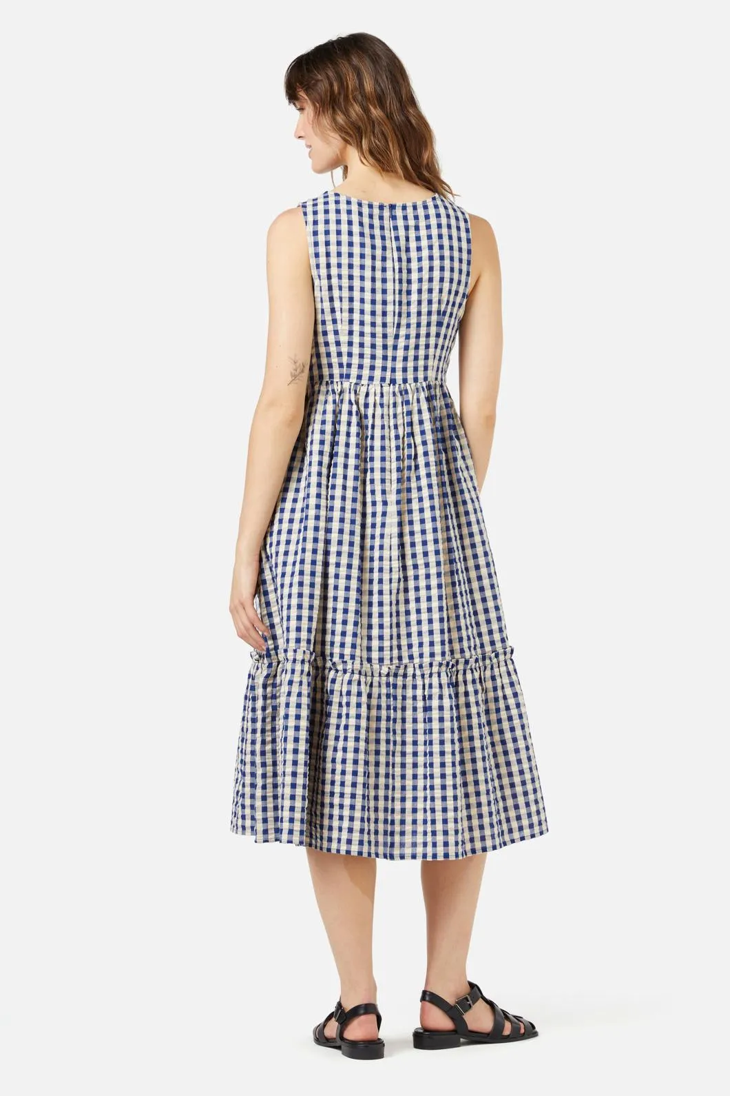 Greta Check Midi Dress