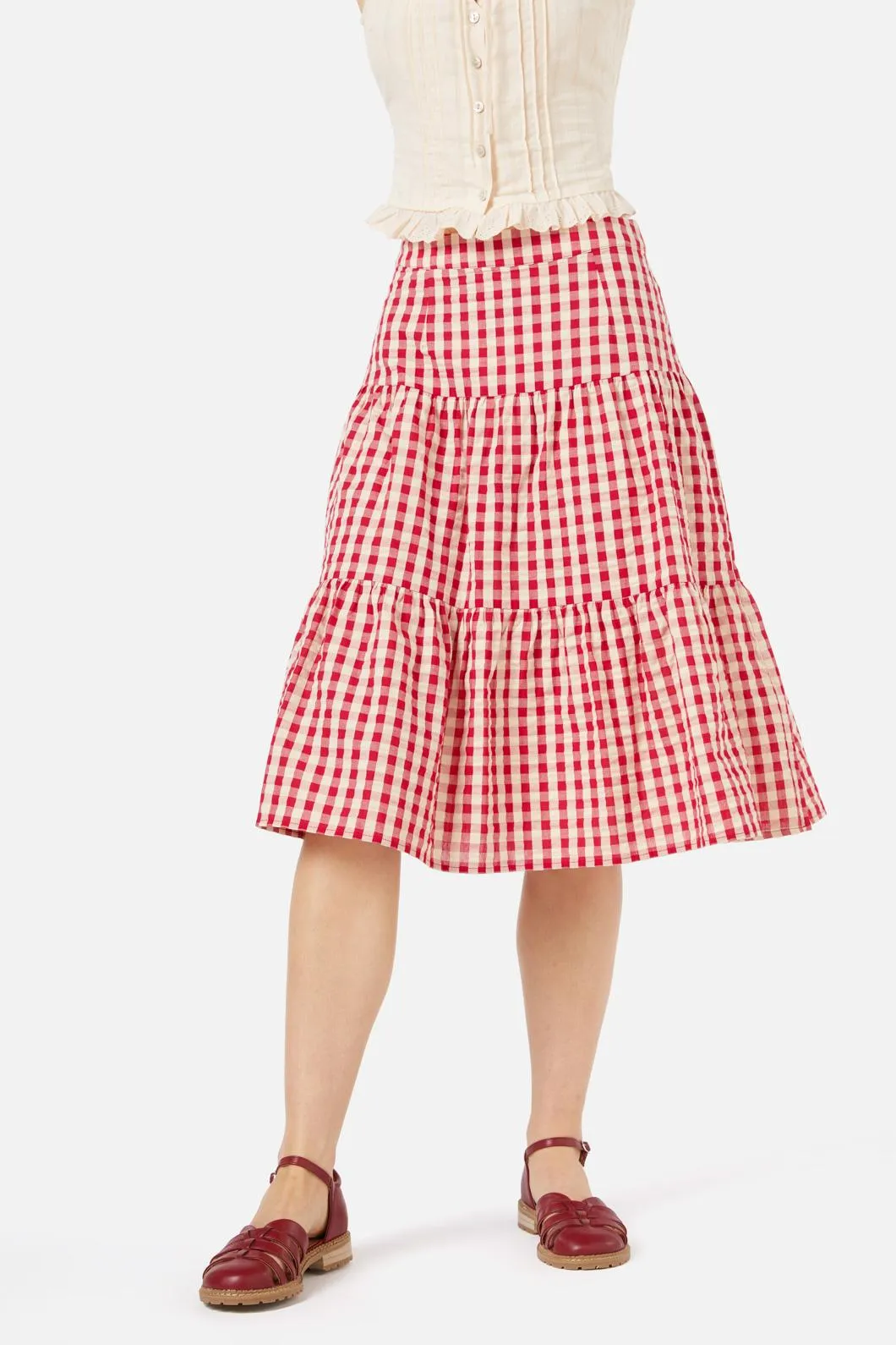 Greta Check Skirt