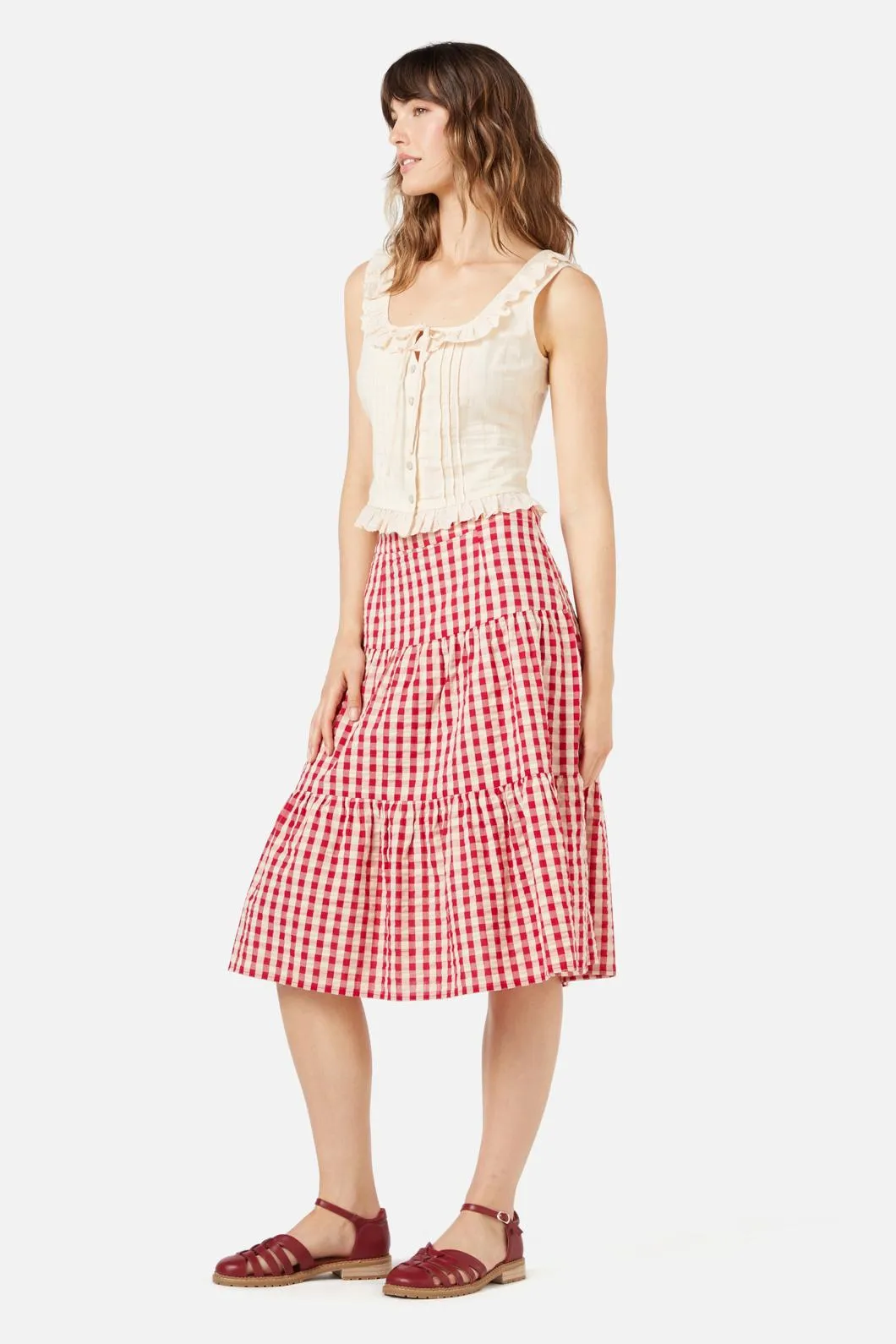 Greta Check Skirt