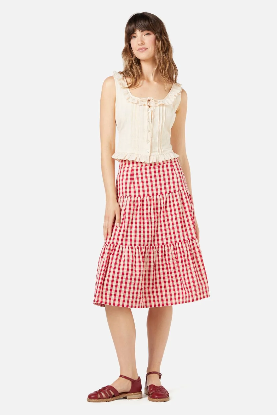 Greta Check Skirt