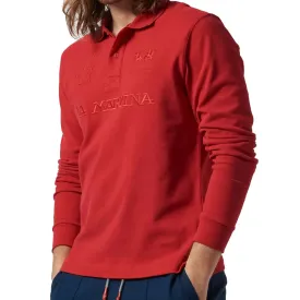 Haute Red Cotton Polo Sweater