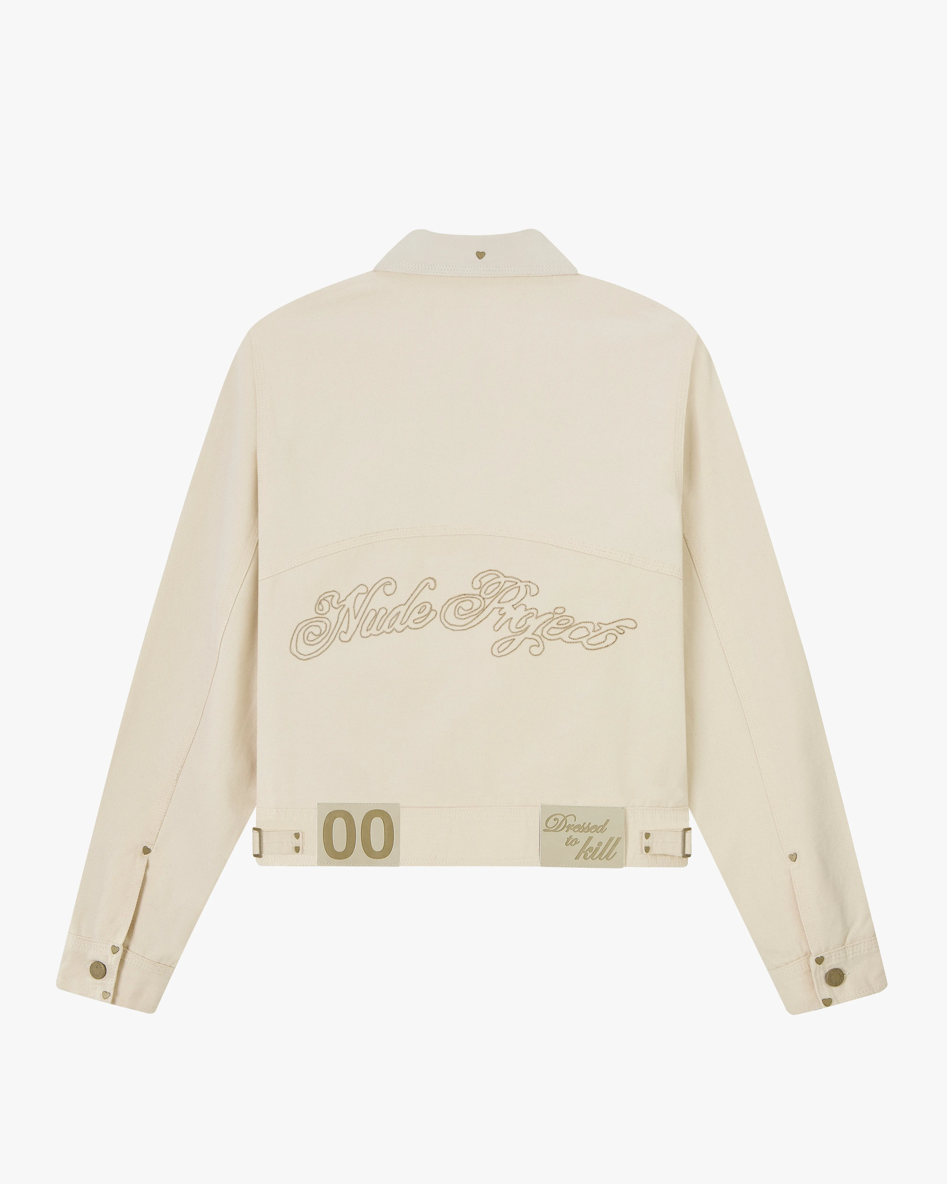 HEAVY CANVAS TRUCKER JACKET OFFWHITE