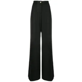 High Waist Palazzo Trousers - Black