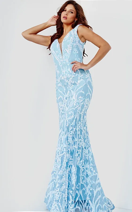 Jovani - 63349 - Sequin Embellished Fitted Dress