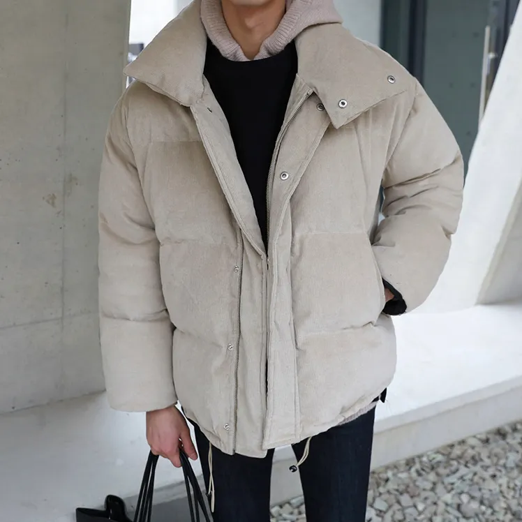 [Korean Style] Corduroy Padded Parka