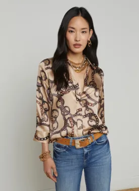 La40126 Chain Silk Top