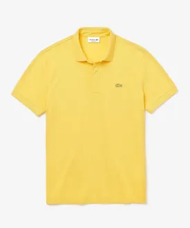 Lacoste Short Sleeve Regular Fit Stretch Cotton Paris Polo in Yellow