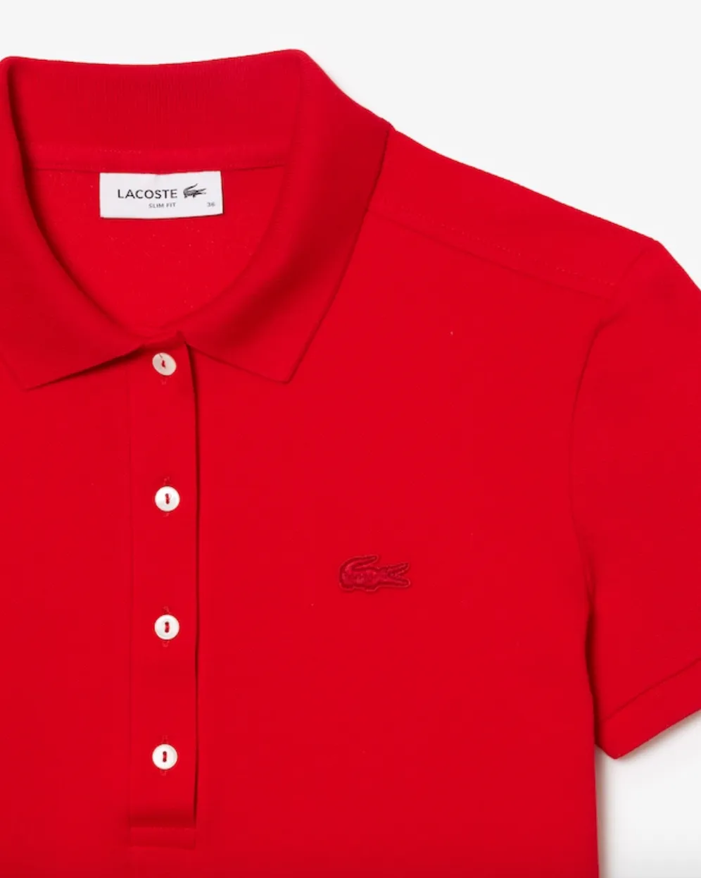 Lacoste - Slim Fit Stretch Mini Piqué Red 240 - Polo Shirt