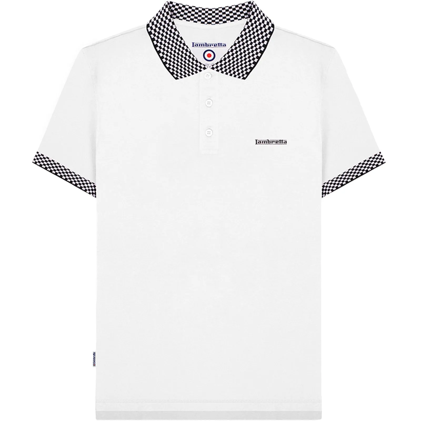 Lambretta Mens Two Tone Short Sleeve Polo Shirt