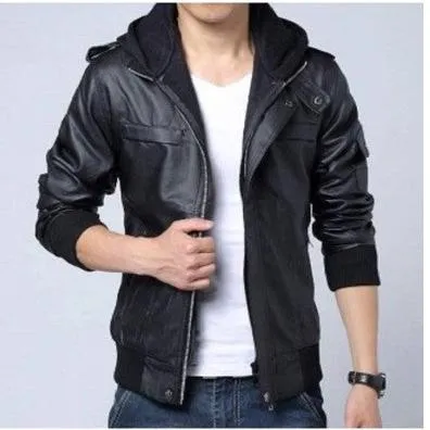 Men Faux Leather Jacket C1