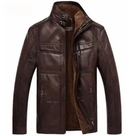 Men's Mountainskin Faux Leather Winter Jacket