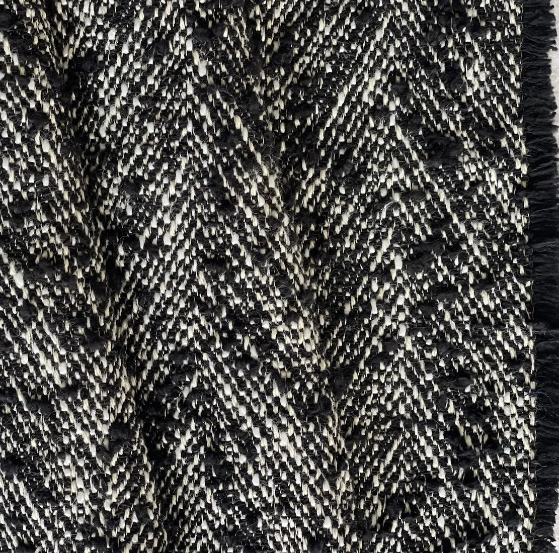 Mid-Weight Chunky Herringbone Cotton Bouclé (Made in Italy)