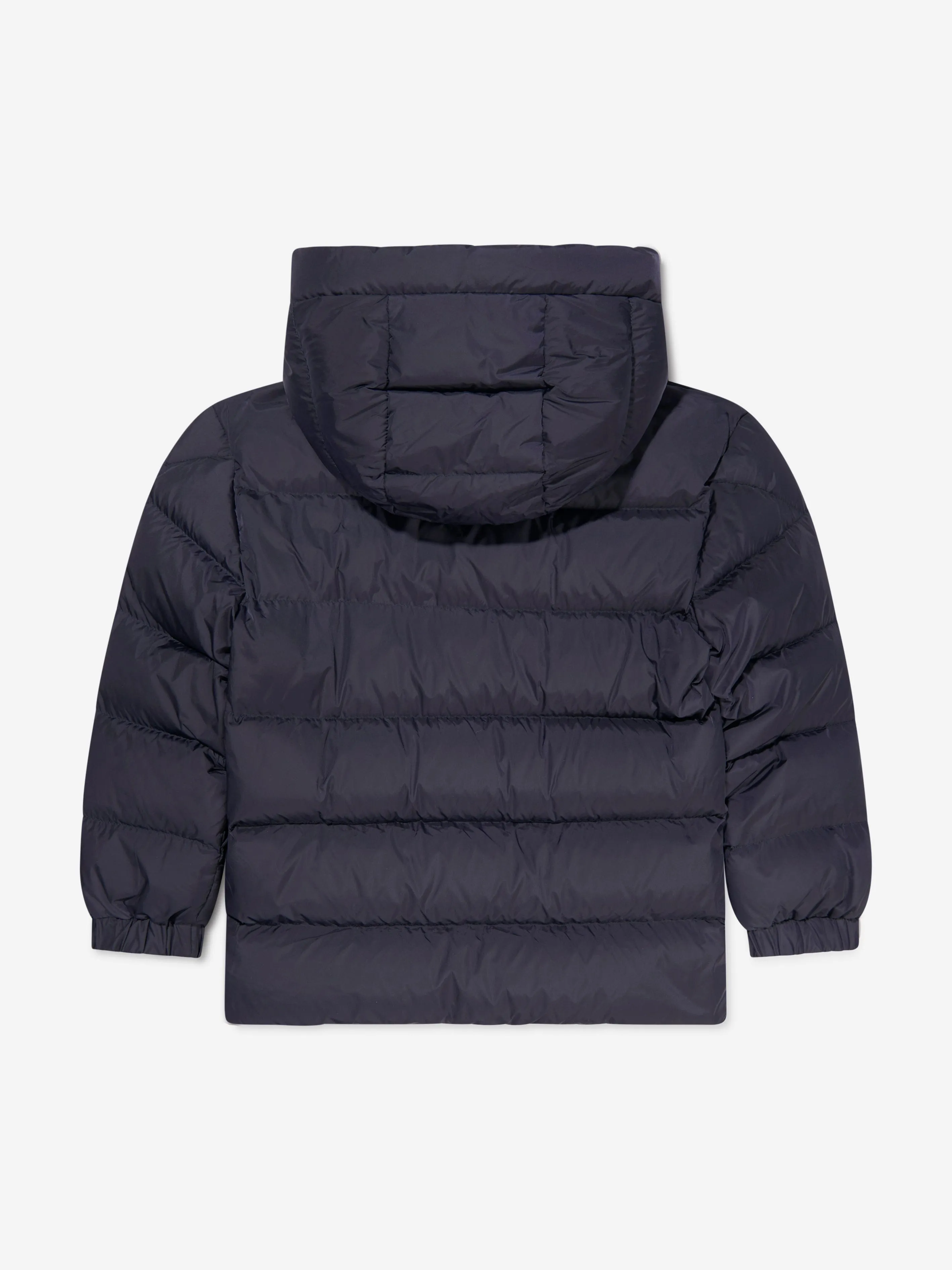 Moncler Enfant Boys Down Padded Mark Short Parka in Navy