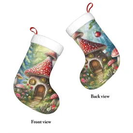 Mushroom Cottage Christmas stockings