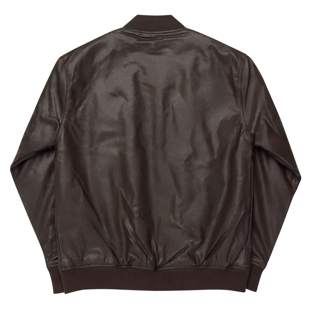 (NEW) KGE Faux-Leather Bomber Jacket