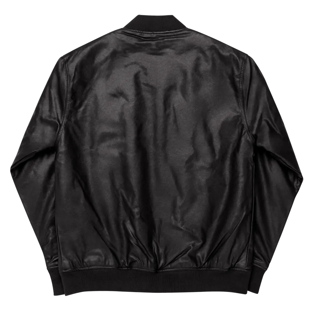 (NEW) KGE Faux-Leather Bomber Jacket