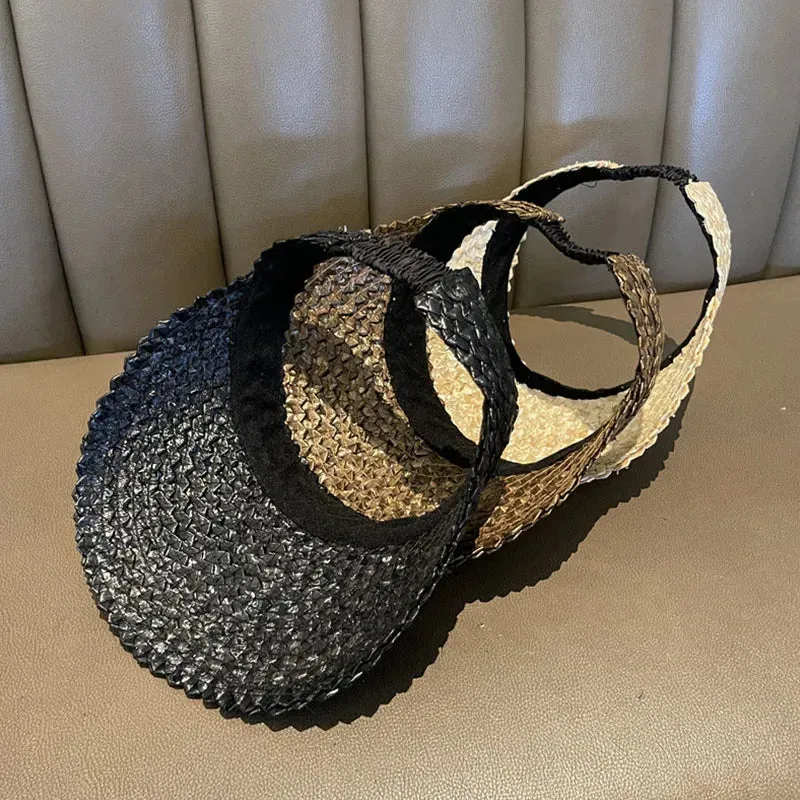 Palm Leaf Rattan Sun Visor Hat