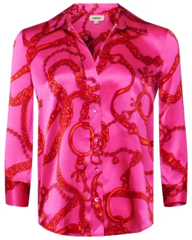 Pink and Red Buckle Chain Dani Blouse