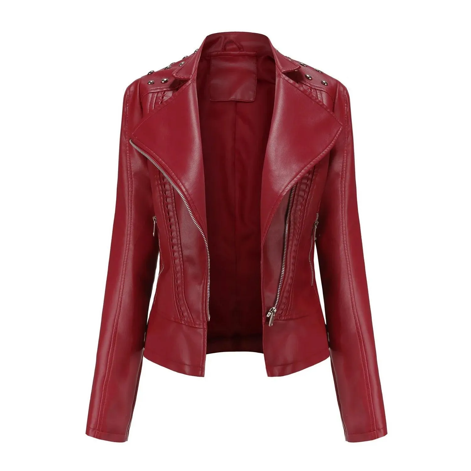 Punk Rivet Leather Jacket