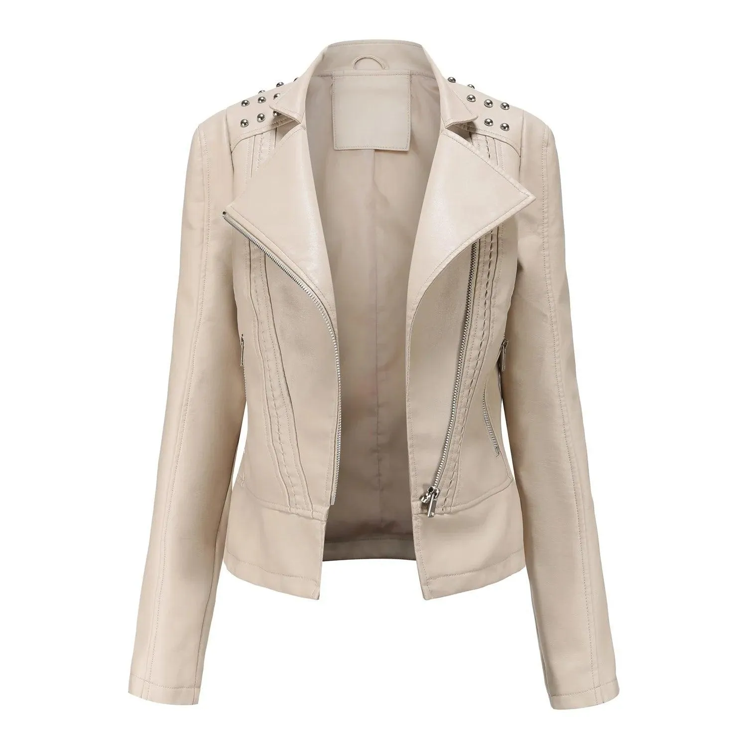 Punk Rivet Leather Jacket