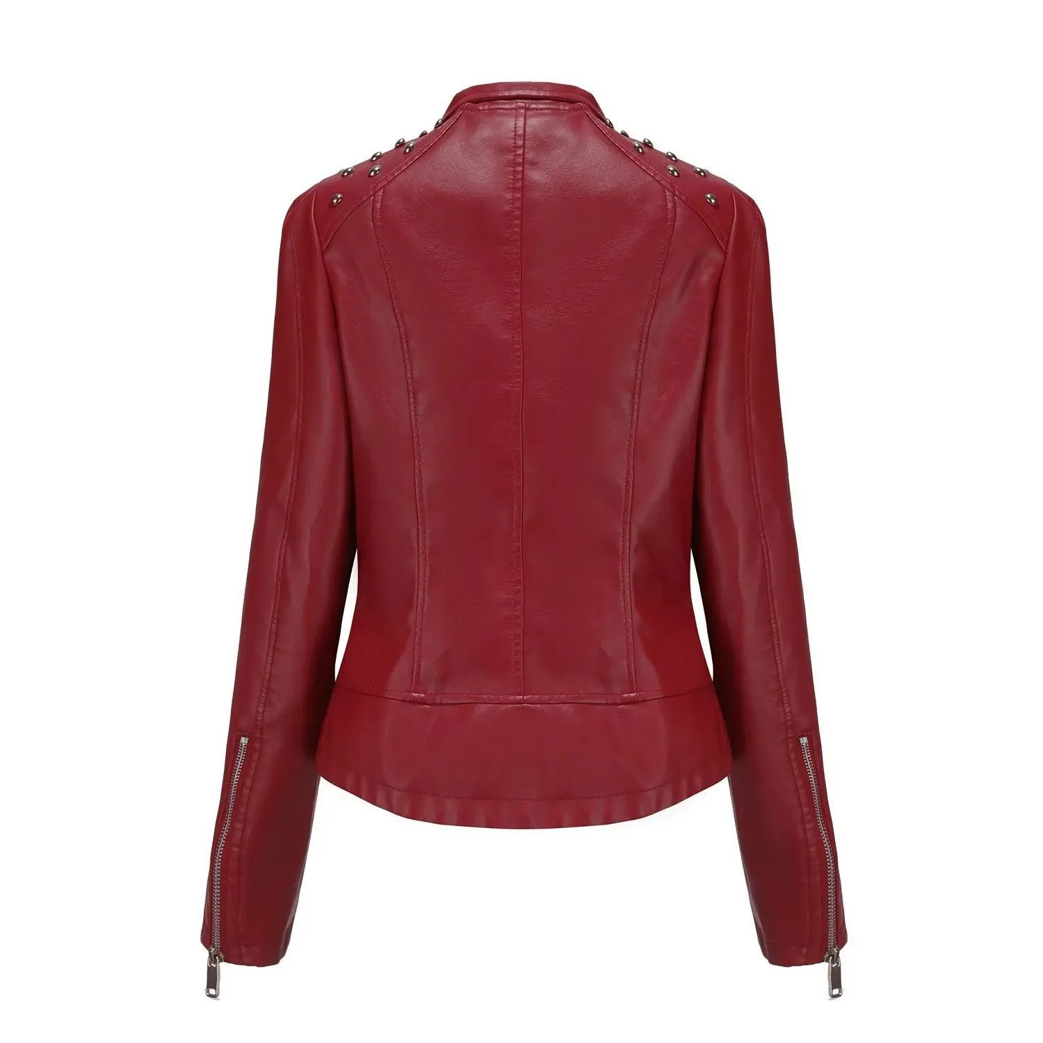 Punk Rivet Leather Jacket