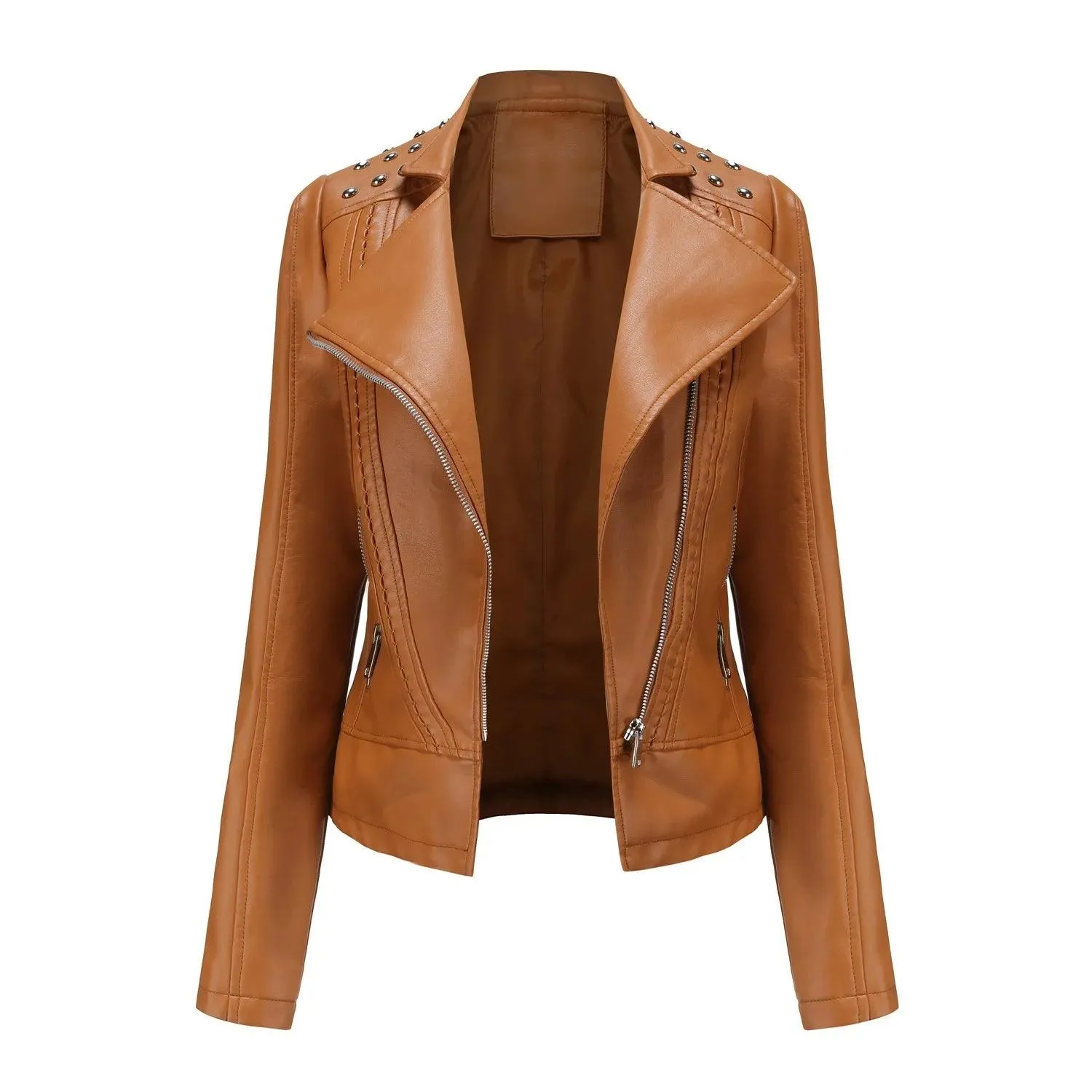 Punk Rivet Leather Jacket