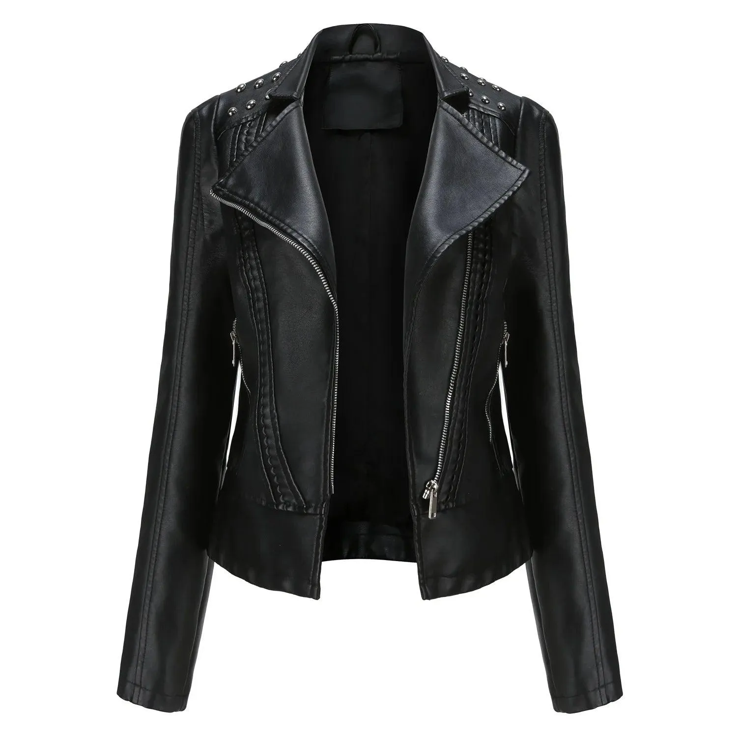 Punk Rivet Leather Jacket