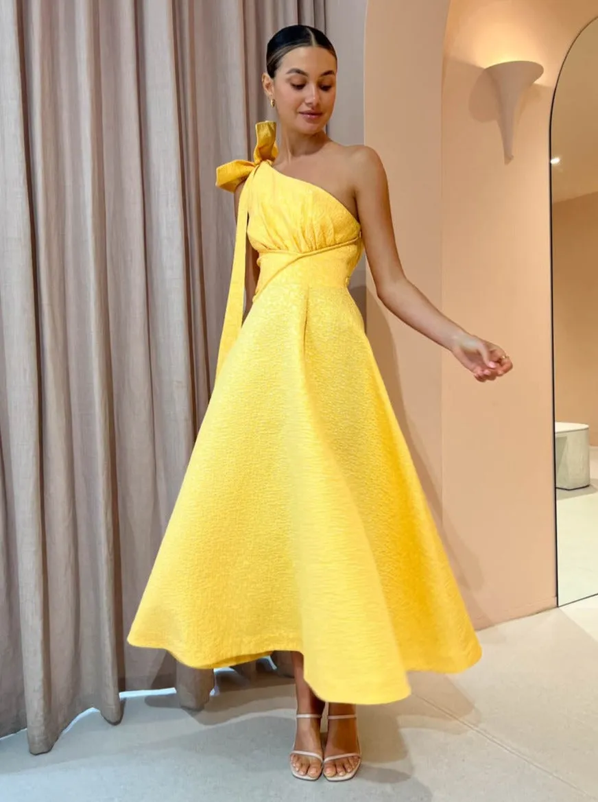 Rachel Gilbert Emiliano Dress in Lemondrop